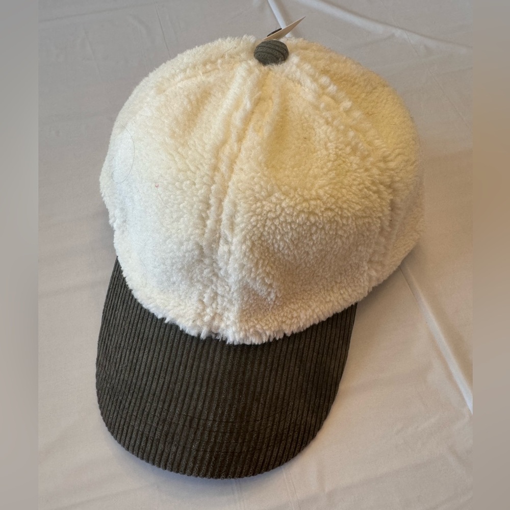 Cozy White and Gray Women's Hat - Picture 2 of 4